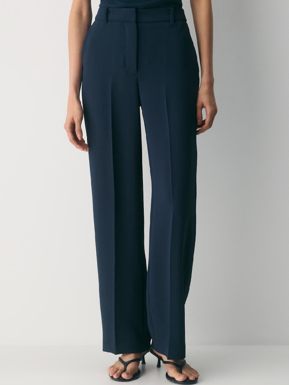 Wilfred Navy Straight Leg Dress Pants